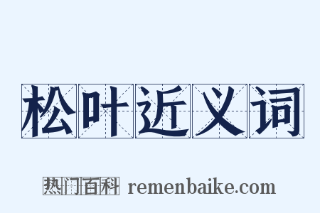 松叶近义词是什么意思的图片